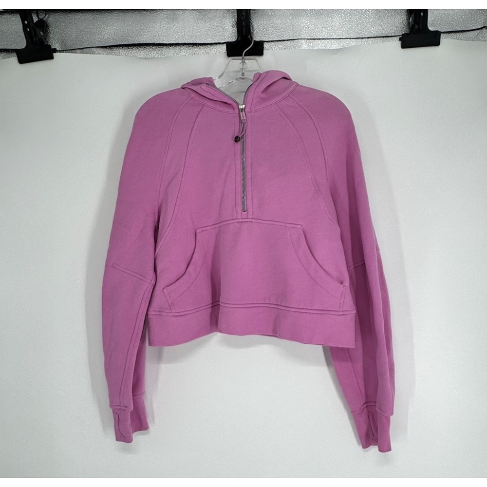 Lululemon Scuba Oversized 1/2 Half Zip Hoodie Velvet Dust Womens XS/S Sweatshirt